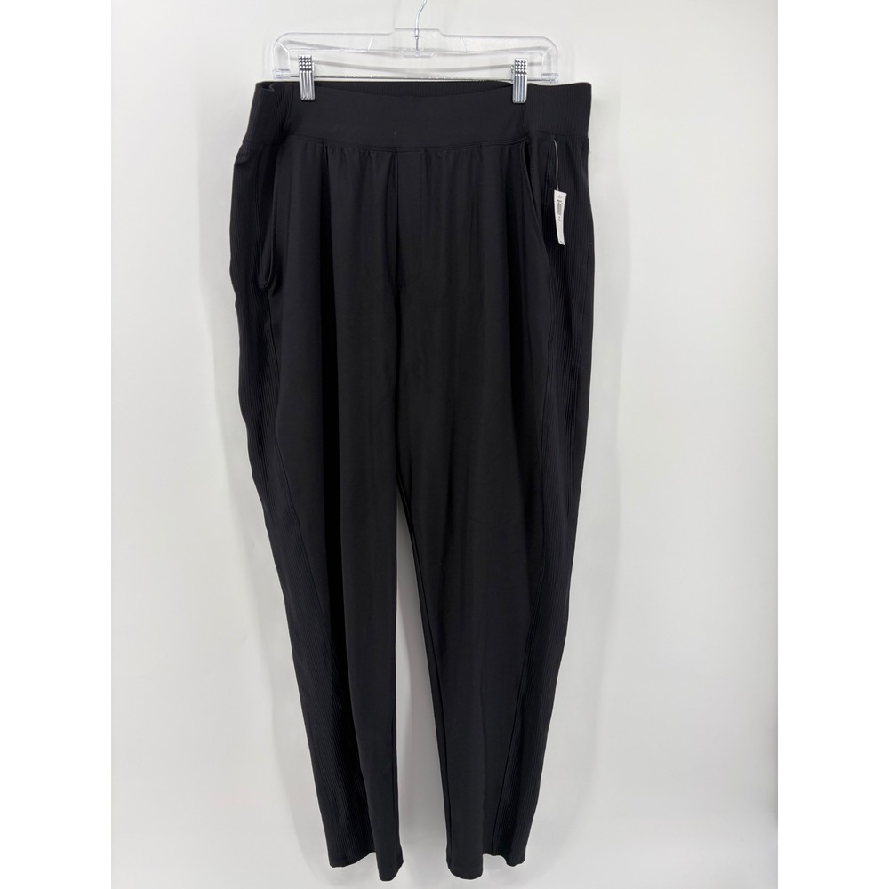 Old Navy Womens XL Tall Black High Rise Tapered Ankle PowerSoft‎ Go Dry Pants